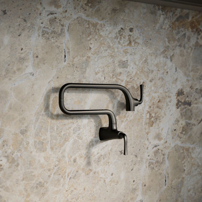 Graze Wall-Mount Pot Filler Faucet, Swing Arm Kitchen Pot Filler Faucet