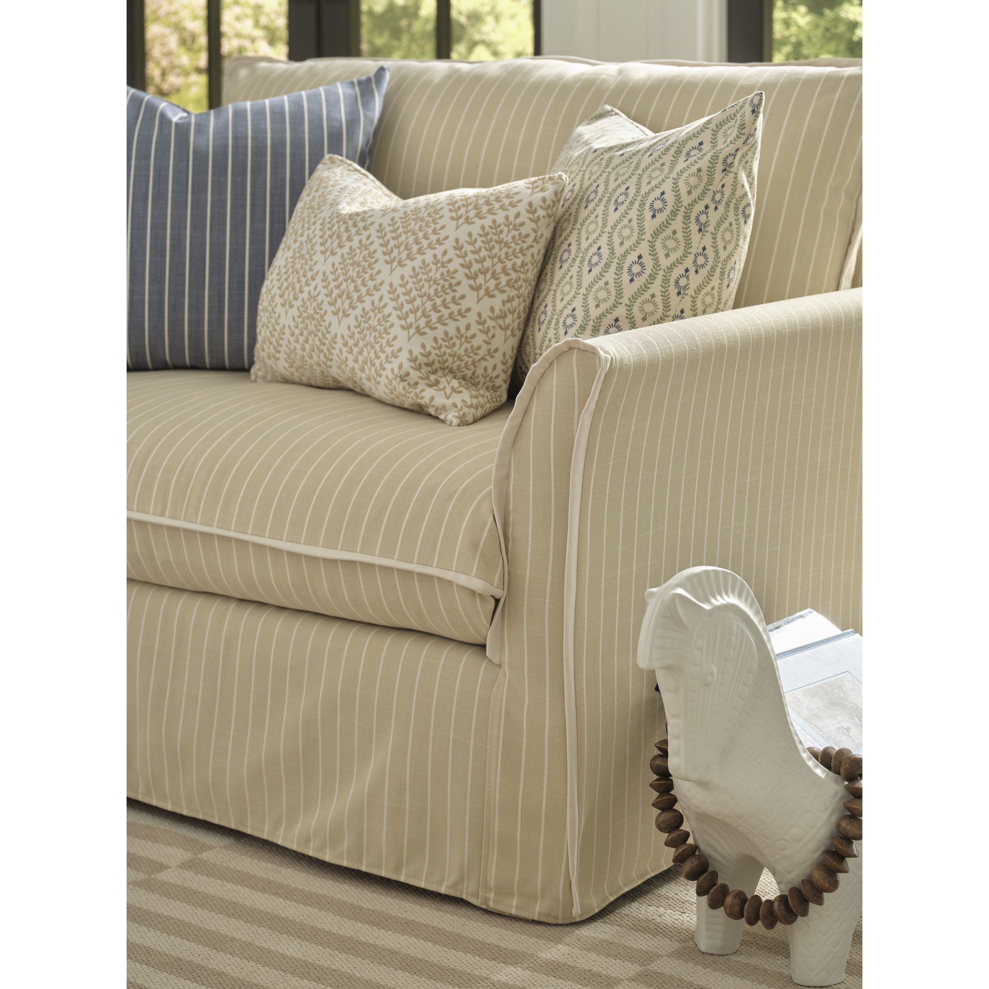 Oxford Upholstered Chair And A Half, Beige