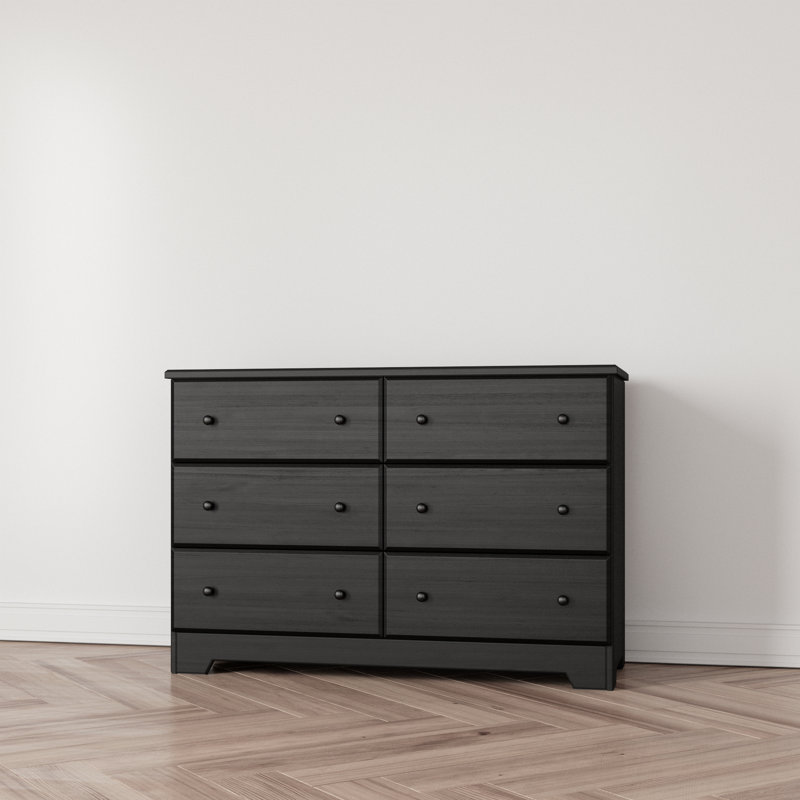 Commode 6 tiroirs Genelia, Noir