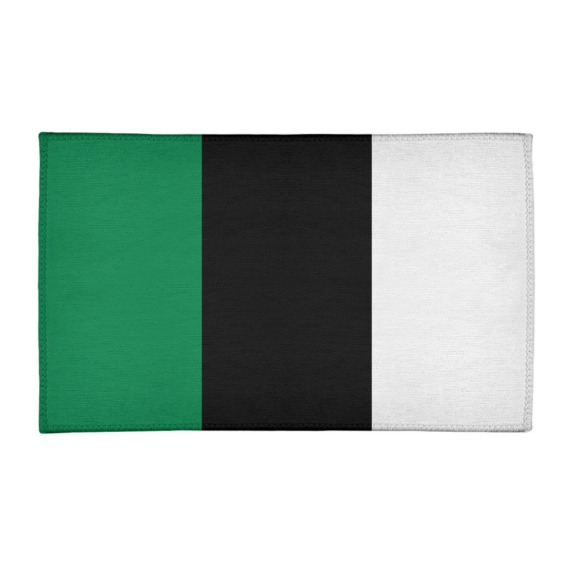 Tapis à rayures vert/noir, Rectangle 2 pi x 3 pi