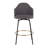 Tenessa Swivel Upholstered Counter Stool with Metal Frame