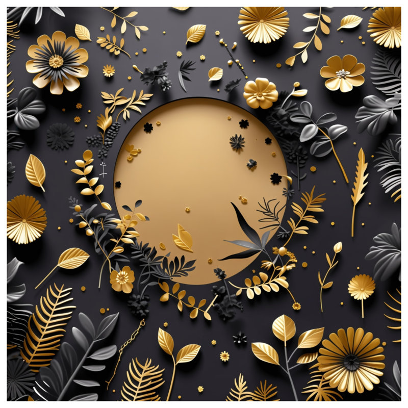 Gold Leaves Bedding Nature Comforter Modern, Twin Extra Long