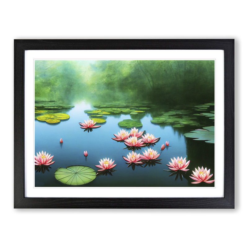 Special Water Lily Pond - Framed Print, Black Frame, 46cm H x 64cm W