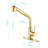 Single Handle Pull Out Kitchen Sink Faucet In Brushed Gold - 360 Rotatable, Two Water Flow Settings For Different Applications, Corrosion Coating, Easy To Control Temperature And Rate, Stainless-235721960