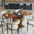 Extendable Dining Table, Modern Expandable Kitchen Table, Rectangular Dinner Table for Small Space Home Restaurant