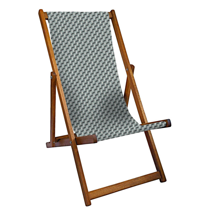 Bronwen Folding Deck Chair, Grey