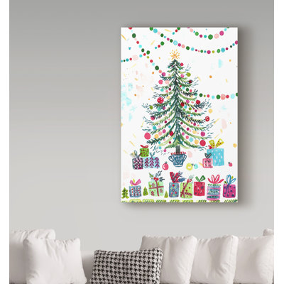 «Tibay Christmas Joy», reproduction de peinture à l'aquarelle sur toile tendue 4 po