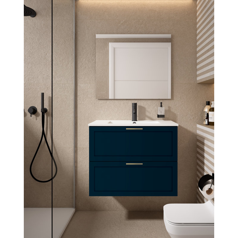 Ensemble de meuble-lavabo simple 32 po, Bleu marine