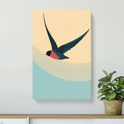 Swallow Minimalism - Wrapped Canvas