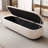 Beige Modern Wood Upholstered  Bedroom and Entry Leather Long Storage Bench-597720570-581625765