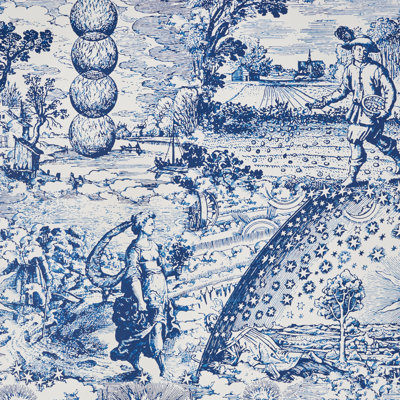 Schumacher x Johnson Hartig Modern Toile Wallpaper