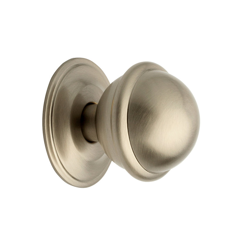 Poignée ronde Rocher, Nickel brossé, H 1,38 po x l 1,37 po x P 1,37 po