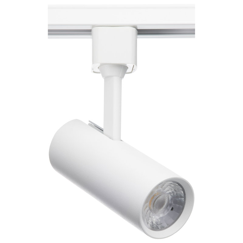 10 Watt LED Commercial Track Head Cylinder 36 Degree Beam Angle H-Style, White, 36°