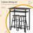 3-Piece Counter Height Bar Table And Stool Set