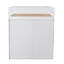 Lit mezzanine double avec armoire et garde-robes en blanc-990234638-990234637