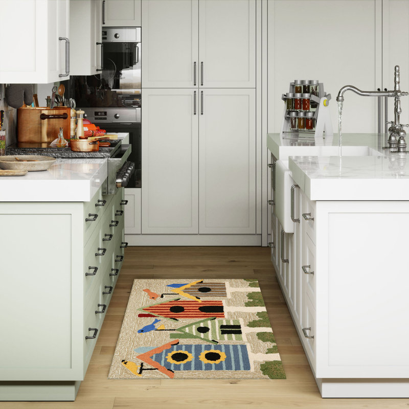 Ismay Water Resistant Kitchen Mat, Rectangle 2' x 3'