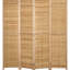 Cloison d'intimité portable à 4 panneaux pliables - 5,5 pi de hauteur. Double paroi latérale tissée à la main pour le bureau à domicile, élégance naturelle et grand pliage. Attrait, pliable
