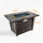 42Inch Rattan Fire Pit Table With Ceramic Tile Tabletop