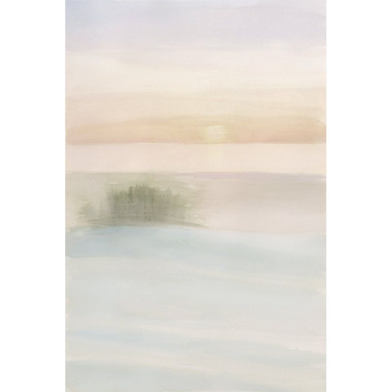 Island Calm II - Painting on Canvas, 30cm H x 20cm W, Wrapped Canvas