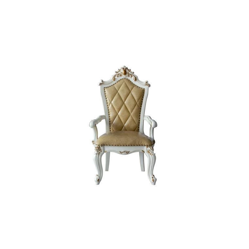 Chaise avec accoudoirs en perle antique Pruneda