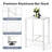 27 Inch Outdoor Aluminum Bar Table,White-2003538978