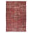 6x8.6 Ft Distressed Handmade Turkish Rug Over-Dyed in Burgundy Red for Modern Interiors
