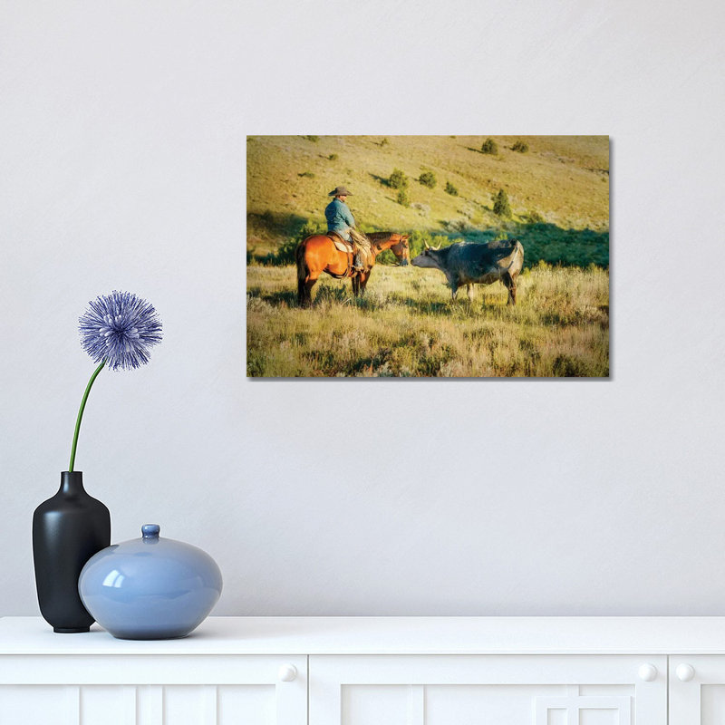 Making Friends by Rhonda Thompson - Wrapped Canvas Print