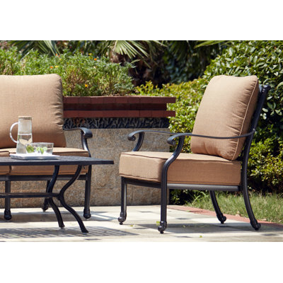 Waconia Powder Coated Aluminum Outdoor Lounge Chair