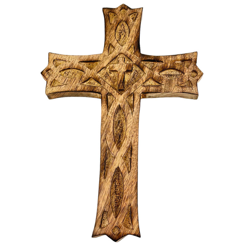 Croix murale en bois 12 pouces