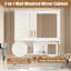 Armoire de toilette murale 2 en 1 avec tablettes réglables et portes à fermeture en douceur pour salles de bain modernes-1746026271