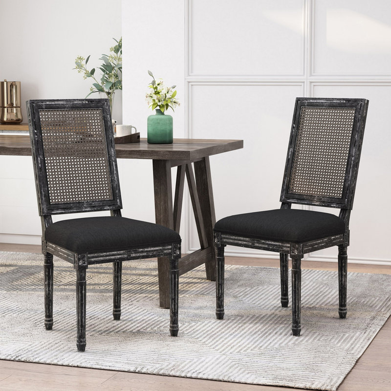 Chaise de salle à manger, Noir / Noir