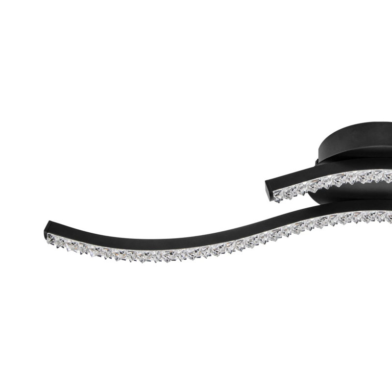 Kenworth 2 Light Built-in, Integrated LED, Modern, Wavy Beaded Ceiling Light - 54x12x8.5cm, non-dimmable, 3,000K Neutral white