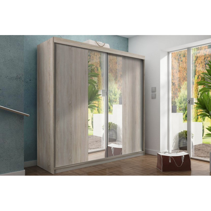 Villano 2 Door Wardrobe, Natural/Black