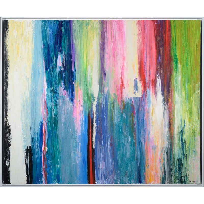 H. Scott Color Rush Framed On Canvas by H. Scott Painting