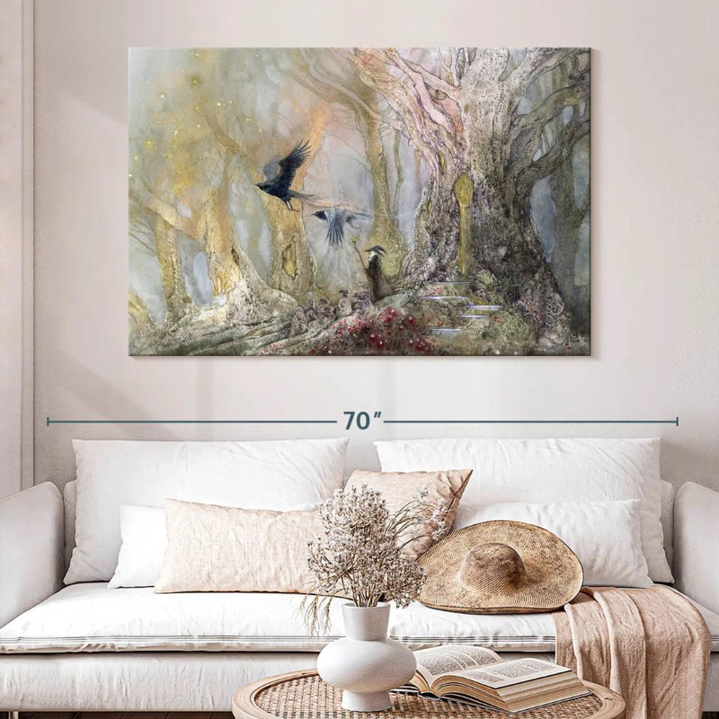 Kelan Raven God, 34" H x 51" W