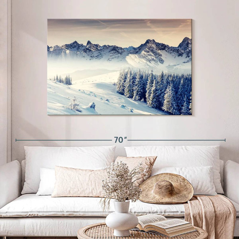 Alvord Winter Snowy Mountains, H 32 po x l 48 po