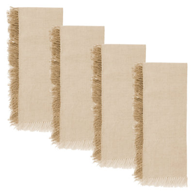 Ensemble de serviettes de table à franges