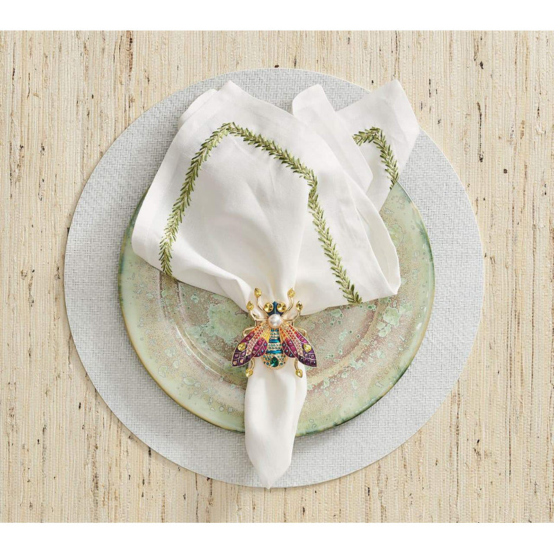 Jardin Napkin, White/Green
