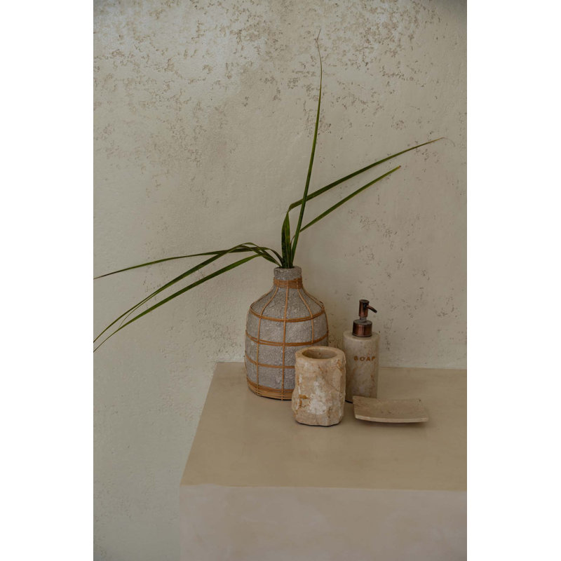 Alkea Table Vase, 24cm H x 13cm W x 13cm D, Natural