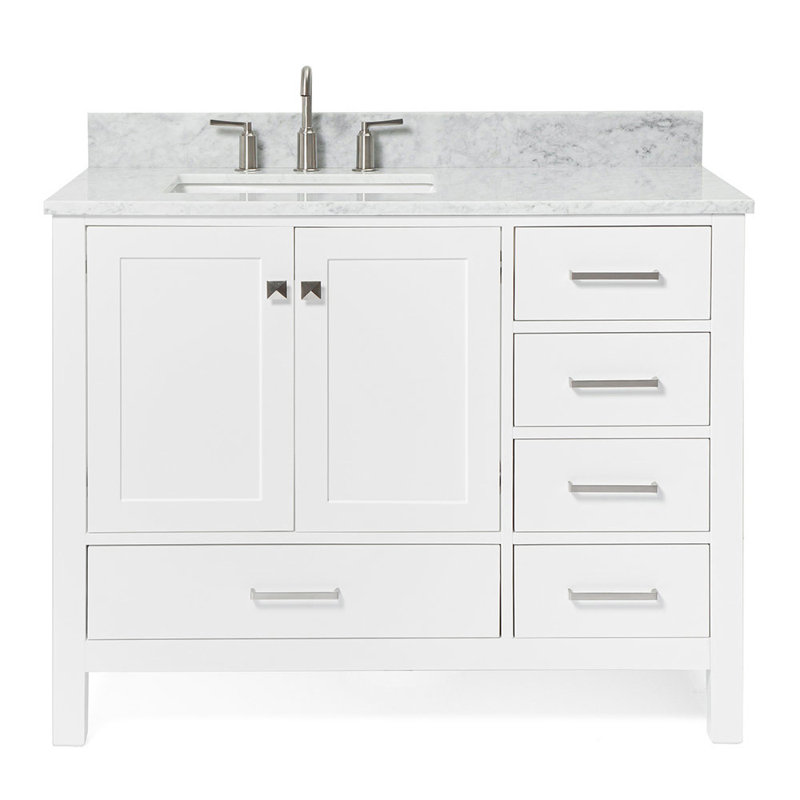 Ensemble de meuble-lavabo simple 43 po Flynt, Blanc