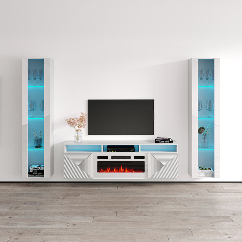 Meuble audio-vidéo Gizeh, Blanc