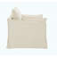 Chaise moderne en lin beige avec 2 coussins