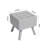 Germain Square Solid Colour Footstool Ottoman-50224524