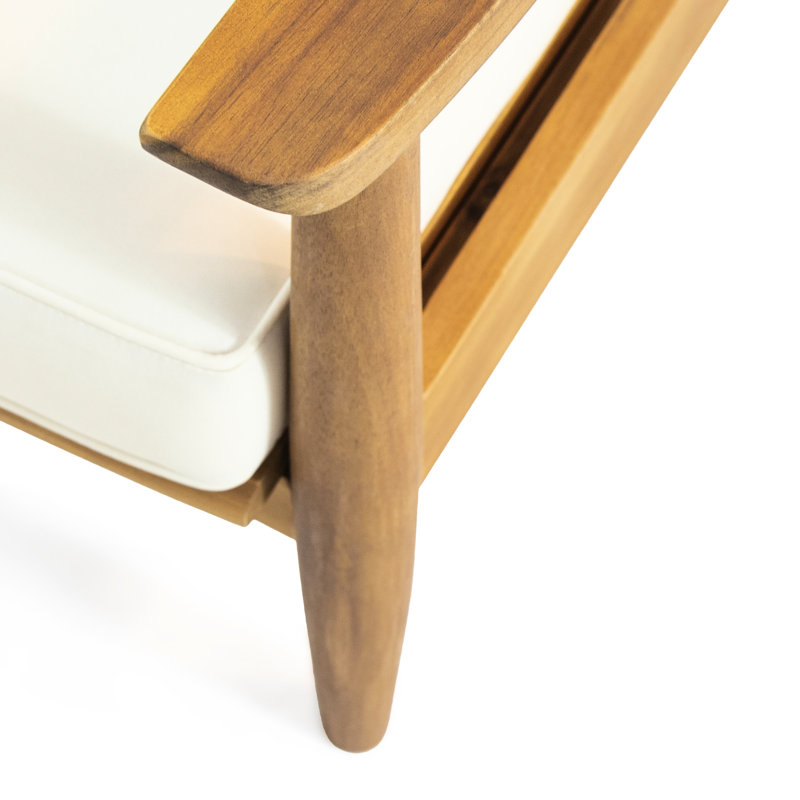Table basse en bois et bois avec siège à lattes classique