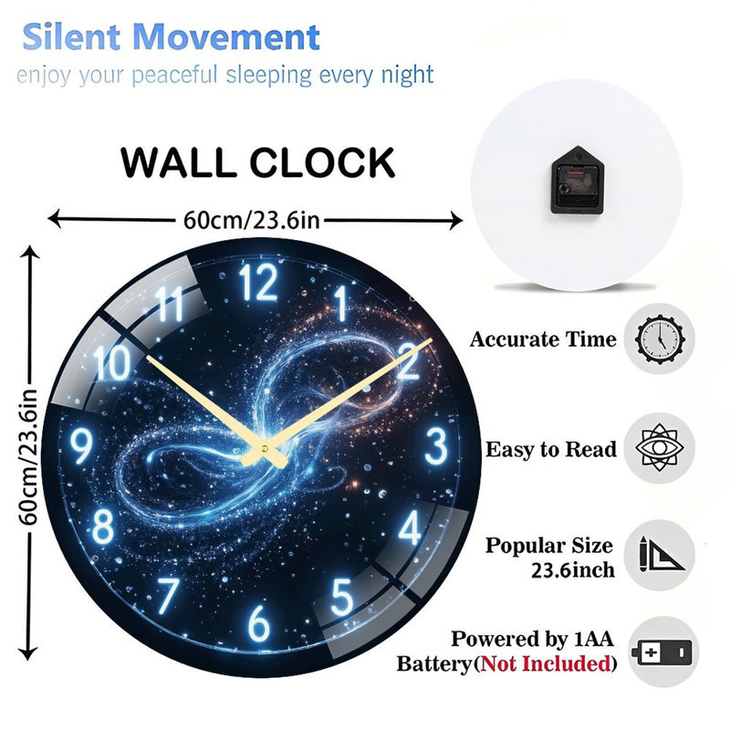 Horloge numérique intelligente 24 po