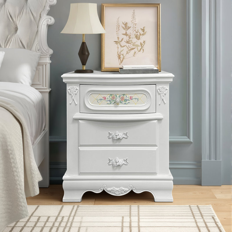 Sauval 2-Drawer Nightstand in White