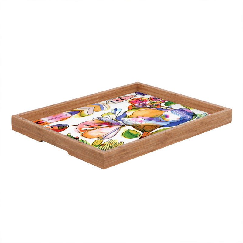 Plateau de table à repose-pieds/café pastel cayenablanca, H 1,75 po x l 18 po x p 14 po