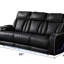Fauteuil inclinable de style moderne Fortuner en bois et fonction de massage incluse - Noir