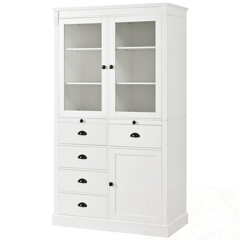 Cuisine Waldrop avec 2 portes en verre et 7 tiroirs