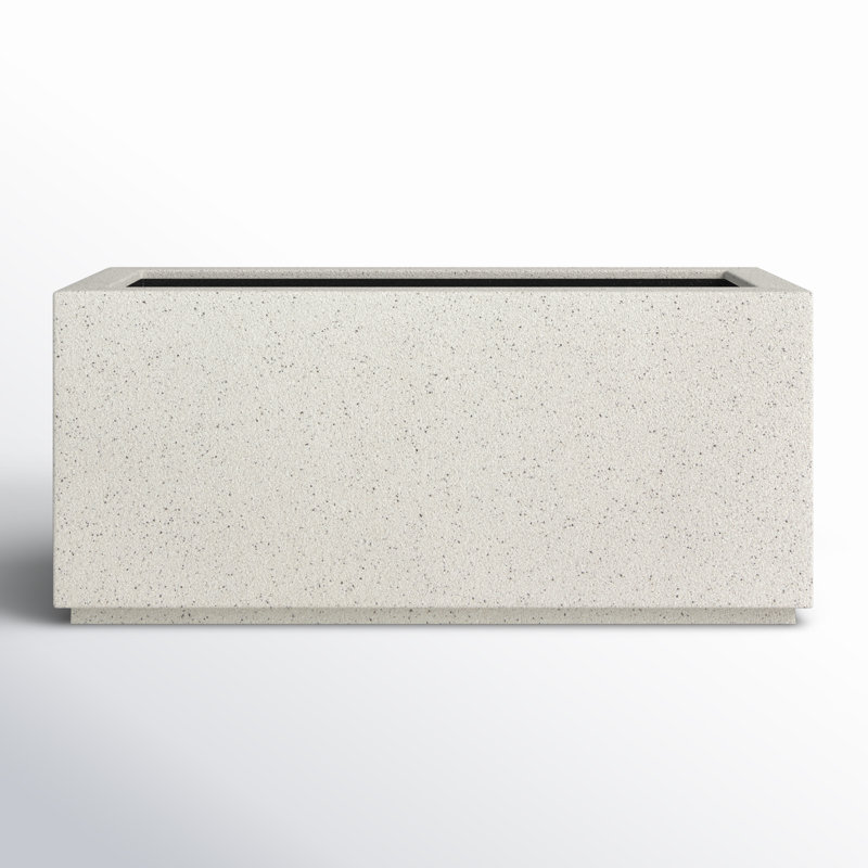 Argentine Trough Planter, White Granite